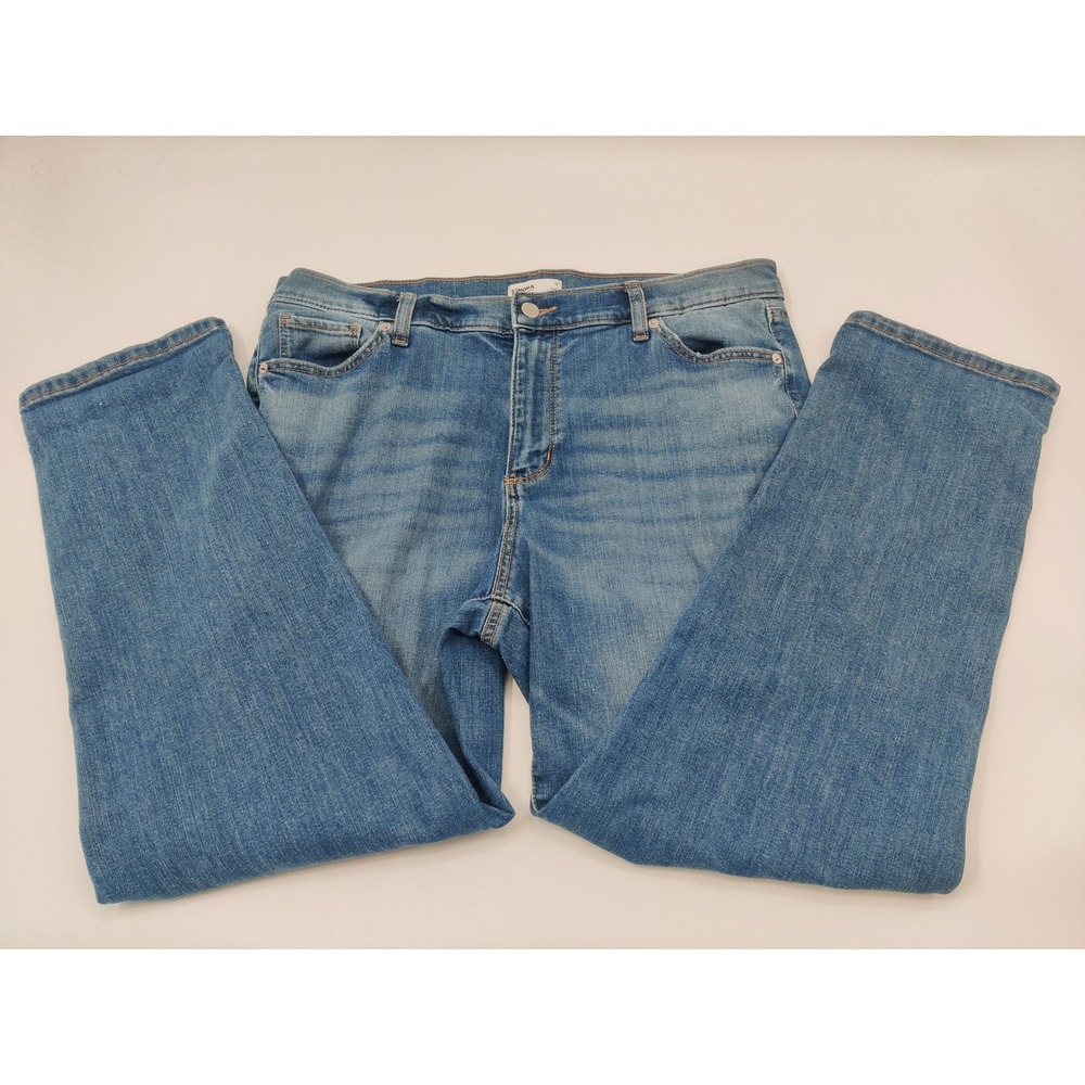 Sonoma Goods For Life Womens Size 16 Medium Wash Straight Leg Stretch Jeans Blue